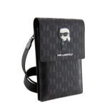 Karl Lagerfeld Saffiano Monogram Ikonik NFT Taška na Telefon Black, KLWBSAKHPKK