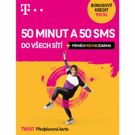 T-MOBILE TWIST SIM KARTA 50 MIN/50 SMS