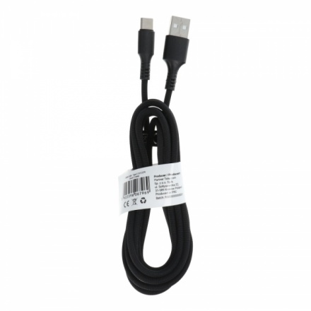 Kabel USB - Type C 2.0 C279 3metry černá 0903396067983
