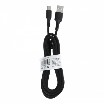 Kabel USB - Type C 2.0 C279 2metry černá 0903396067969