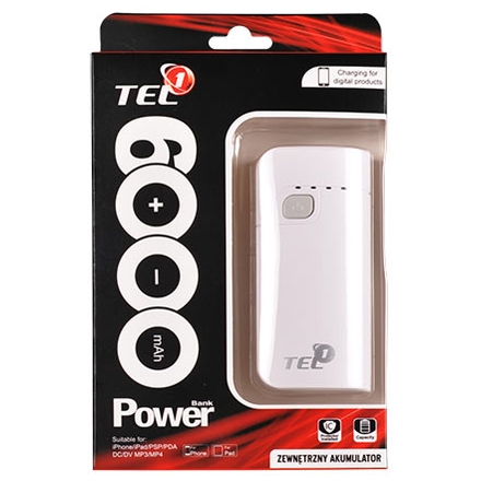 Power Banka TelOne 6000mAh 31029 bílá