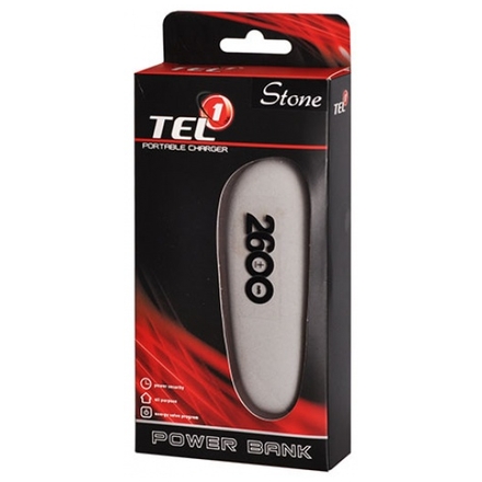 Power Banka Tel1 Stone 2600mAh šedá 42661