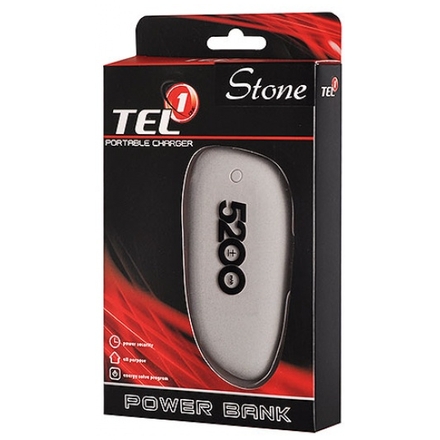 Power Banka Tel1 Stone 5200mAh šedá 42666