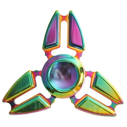 FIDGET SPINNER RAINBOW METALLIC 3 ramena barevná 45268