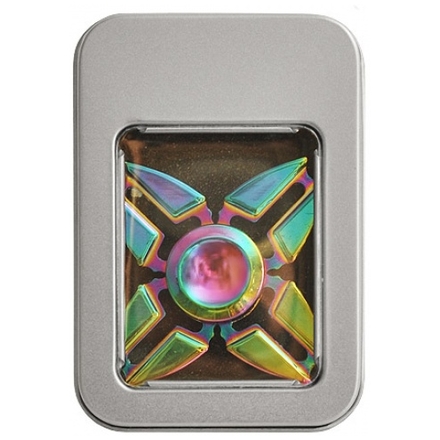 FIDGET SPINNER RAINBOW METALLIC 3 ramena barevná 45268