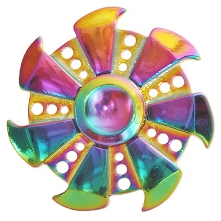 FIDGET SPINNER RAINBOW METALLIC SHURIKEN 45358