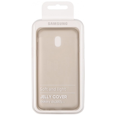 Pouzdro originál Samsung J330 GALAXY J3 (2017) Jelly Cover (ef-aj330tfegww) zlatá