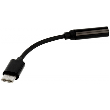 Adaptér pro sluchátka micro usb Typ C na jack 3,5 mm, černá 48553