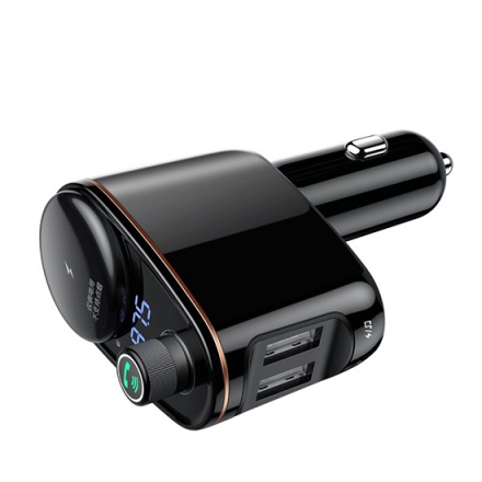 Baseus - Lokomotiva Vysílač Fm Vysílač, Bluetooth-MP3 - USB Nabíječka (CCALL-RH01) Černý
