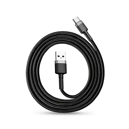 Baseus Usb Kabel Cafule Typ-C 3A 1 metr (CATKLF-BG1) černá-šedá