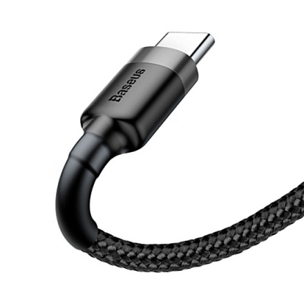 Baseus Usb Kabel Cafule Typ-C 3A 1 metr (CATKLF-BG1) černá-šedá