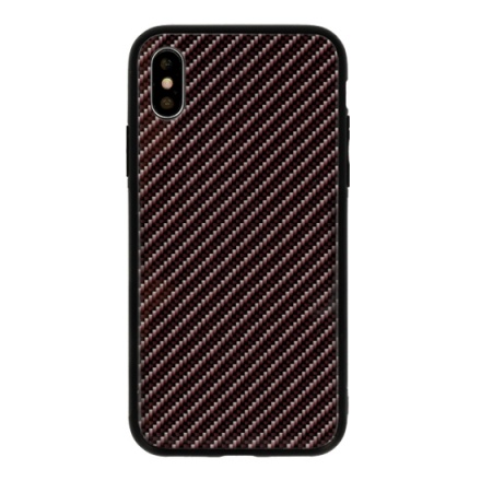 Pouzdro Carbon Glass Case - Samsung A600 Galaxy A6 2018 Tmavě Šedá 55852