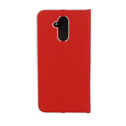 Pouzdro Vennus Book CARBON s kovovým rámem Xiaomi Mi 8 Lite červená 56922