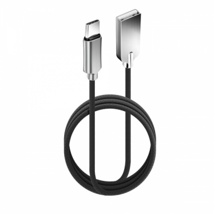 Kabel USB - typ C 3.0 FORCELL SMART 2,4A C803 1 metr šedá-černá