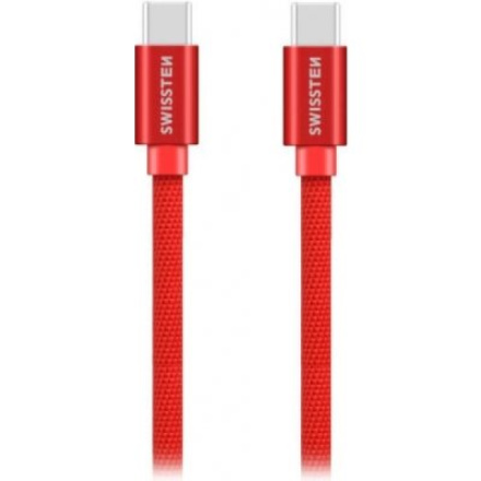 Swissten 71527205 USB-C/USB-C, 1,2m, červená