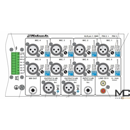 Rduch AMWL 9DSP1D / 200 - 200W automatický digitální zesilovač