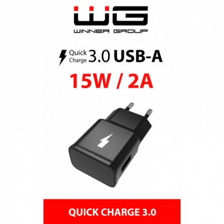Naíječka do síte Winner USB Charger 15W/2A černá 550379