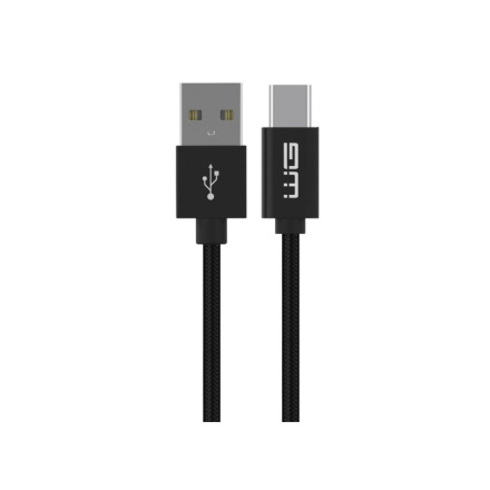 Kabel WG USB/USB-C, prodloužený konektor, 1m - černý 0591194108617