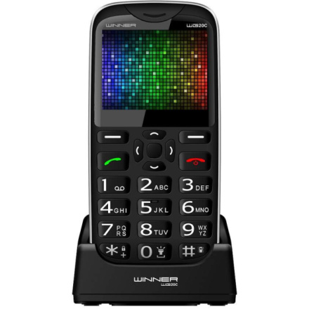 Tlačítkový telefon WG 20C 4G black