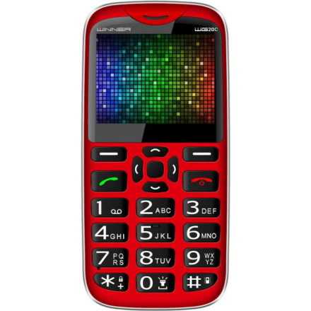 Tlačítkový telefon WG 20C 4G red