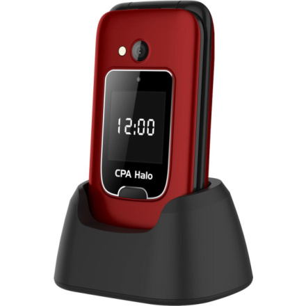 Telefon CPA Halo 25 Senior červený s nabíjecím stojánkem TELMY1025RE