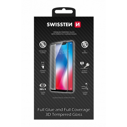 SKLO SWISSTEN ULTRA DURABLE 3D FULL GLUE GLASS SAMSUNG GALAXY A10 ČERNÁ 0595217466531