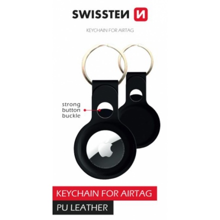 Swissten AirTag klíčenka černá 8595217476936