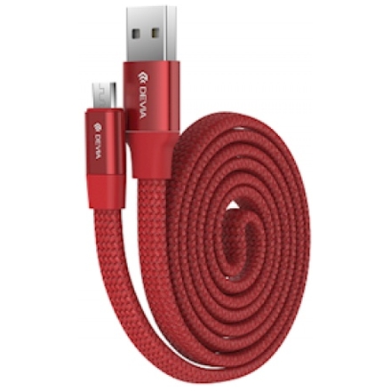 Kabel DEVIA Ring Y1 micro USB red 0,8m 005400