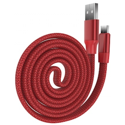 Kabel DEVIA Ring Y1 micro USB Typ-C red 0,8m 005402