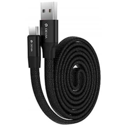 Kabel DEVIA Ring Y1 micro USB Typ-C black 0,8m 005405