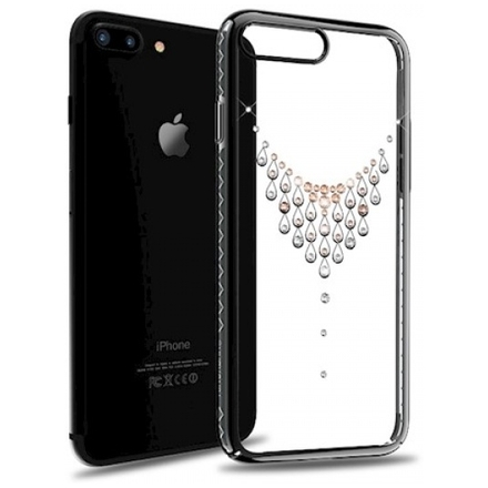 Pouzdro Crystal (Swarovski) KINGXBAR iPhone 7/8 Starry Sky Dew piano černá