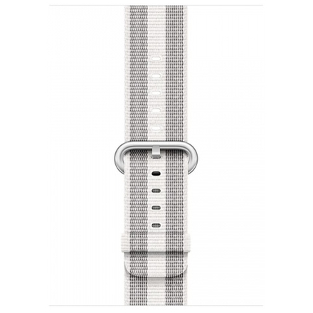 Apple Watch Acc/42/White Stripe Woven Nylon, MQVT2ZM/A