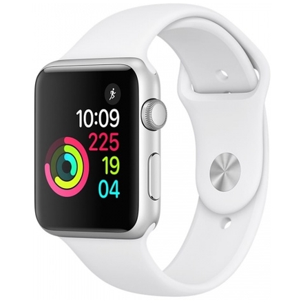 Apple Watch S1, 38mm, Silver AC/White Sport Band, MNNG2CN/A