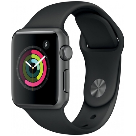 Apple Watch S1, 38mm, Space Grey AC/Black Sport Band, MP022CN/A