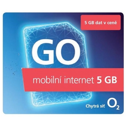 O2 Předplacený GO mobilní internet 5GB, SMALLGO.OV5GB