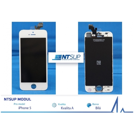 NTSUP LCD modul iPhone 5 bílý kvalita A, 38890001
