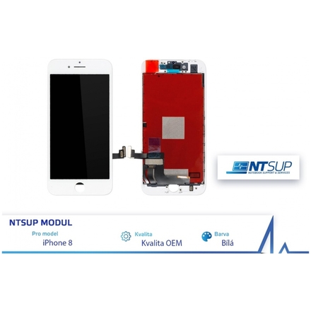 NTSUP LCD modul iPhone 8/SE (2020) bílý kvalita B, 38890037 - neoriginální