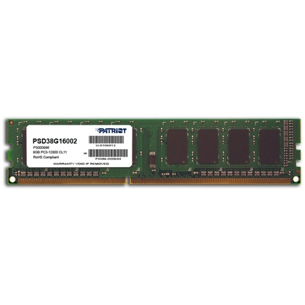 Patriot/DDR3/8GB/1600MHz/CL11/1x8GB, PSD38G16002