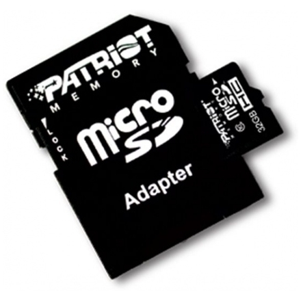PATRIOT 32GB  microSDHC Class10 (s adaptérem), PSF32GMCSDHC10