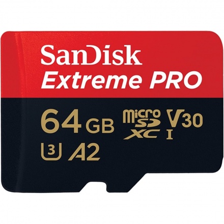 SanDisk Extreme Pro microSDXC 64GB 170MB/s + ada., SDSQXCY-064G-GN6MA