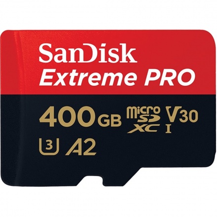 SanDisk Extreme Pro microSDXC 400GB 170MB/s + ada., SDSQXCZ-400G-GN6MA