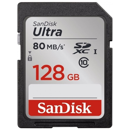 SanDisk Ultra SDXC 128GB 80MB/s Class10 UHS-I, SDSDUNC-128G-GN6IN