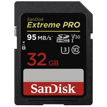 SanDisk Extreme PRO/SDHC/32GB/95MBps/UHS-I U3 / Class 10, SDSDXXG-032G-GN4IN