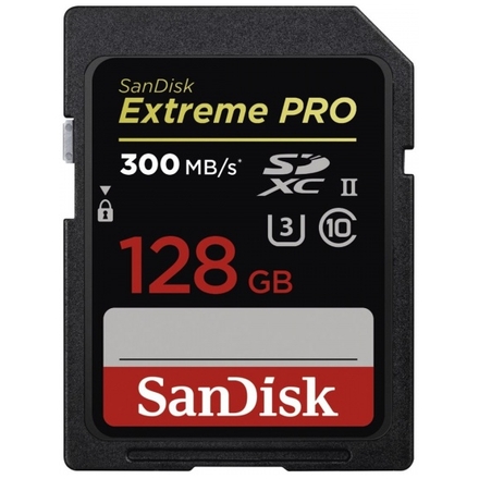 SanDisk Extreme Pro SDXC 128GB 300MB/S UHS-II, SDSDXPK-128G-GN4IN