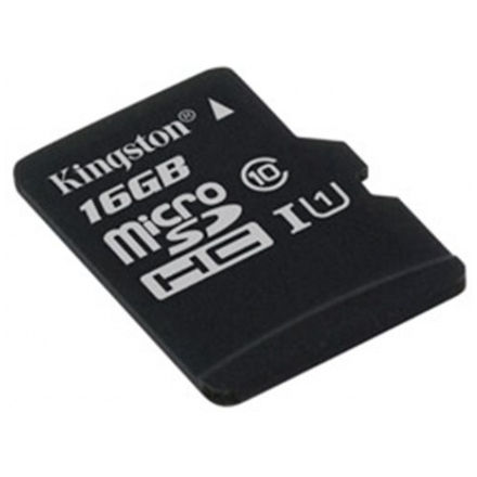 16GB microSDHC Kingston CL10 UHS-I 80R bez adap., SDCS/16GBSP