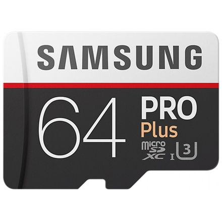 Samsung micro SDXC 64GB PRO Plus + SD adaptér, MB-MD64GA/EU