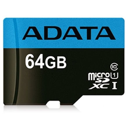 ADATA MicroSDXC 64GB UHS-I Class 10 85/25MB/s, AUSDX64GUICL10 85-R