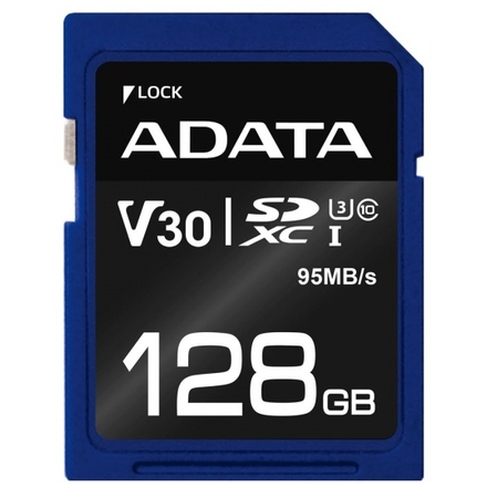 ADATA SDXC 128GB UHS-I U3 V30S 95/60MB/s, ASDX128GUI3V30S-R