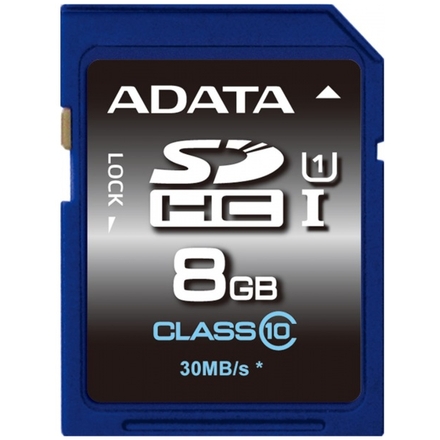 ADATA SDHC 8GB UHS-I Premier,Class 10, ASDH8GUICL10-R