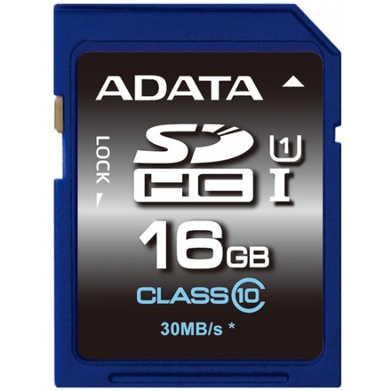 ADATA SDHC 16GB UHS-I Premier,Class 10, ASDH16GUICL10-R
